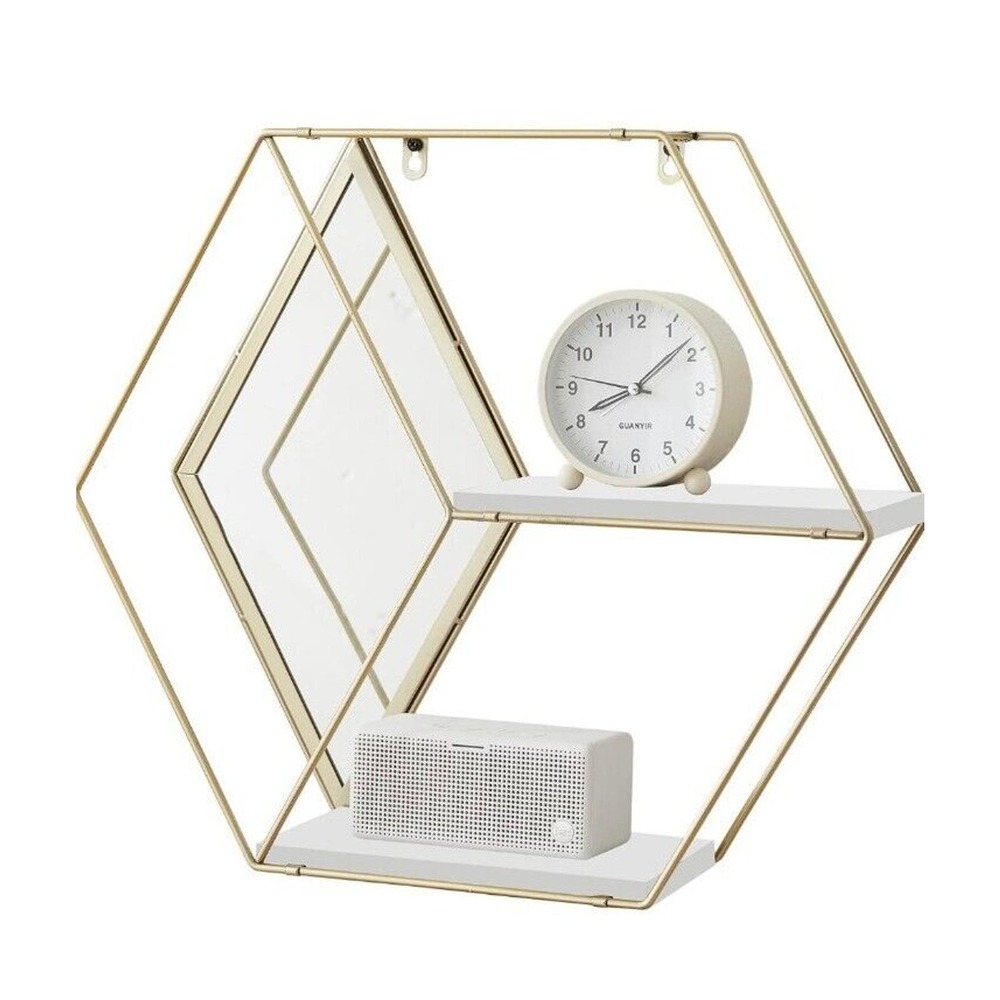 Rustic Farmhouse Hexagonal Floating Shelf